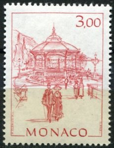 Monaco Sc#1416 MNH, 3f red brn, Earlier views of Monaco (1984)