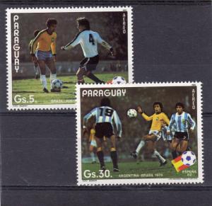 Paraguay 1982 Mi#3489-3491 World Cup Spain 82 Set (2) MNH