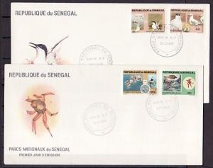 Senegal, Scott cat. 541-544. National Parks w/Birds issue. 2 First day covers.