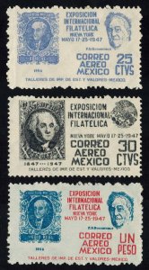 Mexico Scott C167-C169 Mint never hinged.