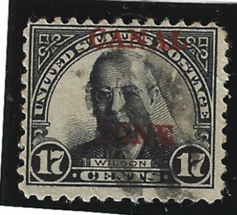 Canal Zone Scott #91 Used 17c Sharpe Top A O/P 2019 CV $2.75