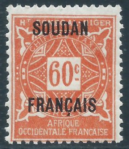 French Sudan, Sc #J6, 60c MH