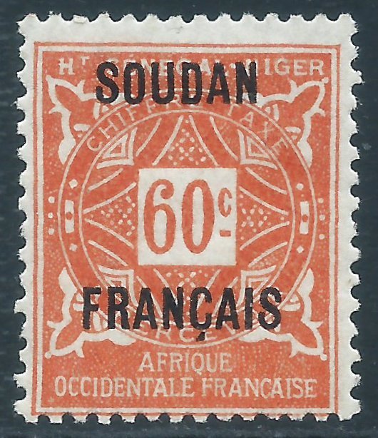 French Sudan, Sc #J6, 60c MH