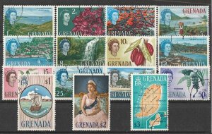 GRENADA 1966 QEII Pictorial set 1c-$3.