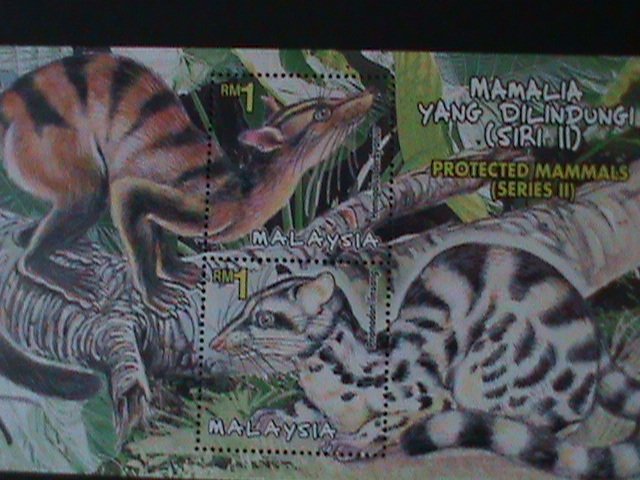 ​MALAYSIA-2000-SC# 809  PROTACTED MMMALS ANIMALS MNH -S/S-VERY FINE-LAST ONE