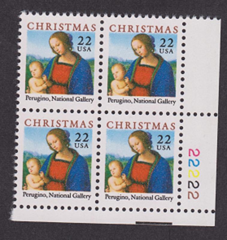 2244 Christmas Madonna and Child MNH Plate block - LR