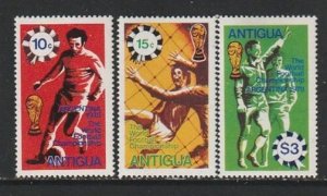 1978 Antigua - Sc 515-7 - MH VF - 3 single - Soccer