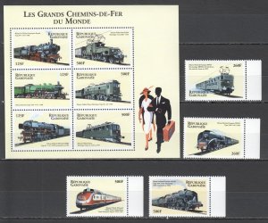 A1100 Gabonaise Gabon Transport Great Railways Of The World Trains 1Kb+1Set Mnh