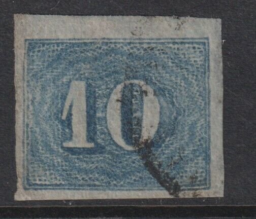 Sc# 37 Brazil 1854 numeral 10 used issue CV $12.00