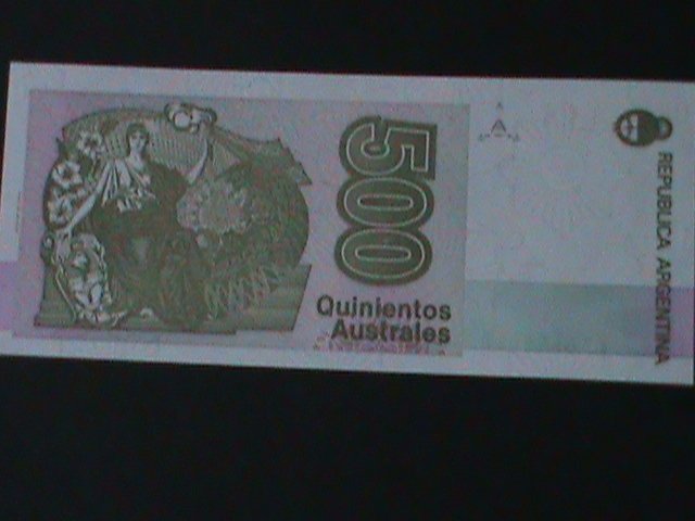 ​ARGENTINA-1988 CENTRAL BANK-$500 AUSTRAL-UN CIRCULATED-VF HARD TO FIND