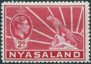 Nyasaland 1942 2d carmine SG133a unused