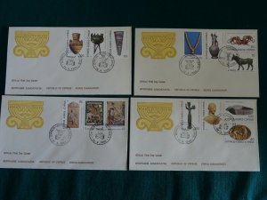 Cyprus 1980 Complete year set FDC's.