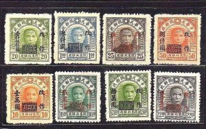 RO China, NE China 1948 HV-Surch on CEPW Pt SYS Stamp (8v Cpt) MNH