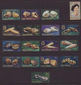 Cook Islands Sea Shells 381-397 MNH 