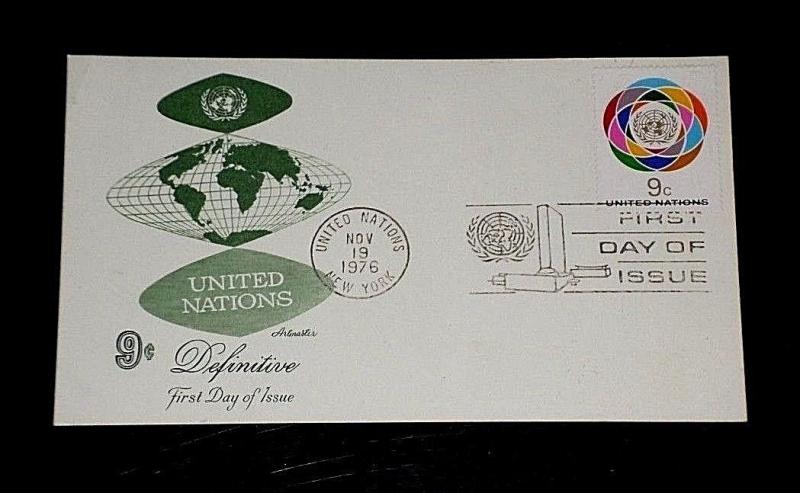 U.N.1976, NEW YORK, #269, ART MASTER CACHET POSTAL CARD ,FDC, NICE!! LQQK!!!