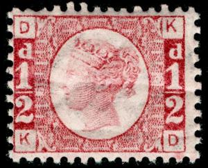 Sg48, ½d rose-red plate 6, UNMOUNTED MINT. Cat £120. KD
