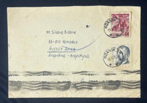 CM) 1959. POLAND. ENVELOPE SENT ARGENTINA. DOUBLE STAMP OF ANCIENT ARCHITECTURE