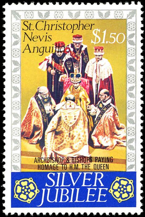 ST. KITTS-NEVIS-ANGUILLA Sc 332-34 VF/MNH - Silver Jubilee of Queen Elizabeth