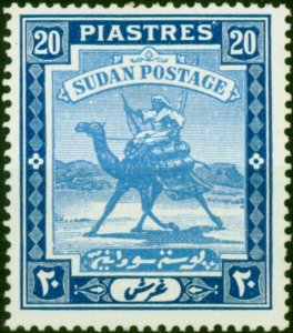 Sudan 1941 20p Pale Blue & Blue SG46ba Ordin Paper Fine MM