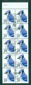 USA 1995 Sc#2483 20c Bluejay Booklet pane P#S1111 FU lot47985