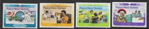 Papua New Guinea Scott 584-587 MNH World Communication Year Set of 1983