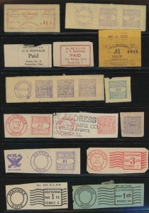 1935 Lot of 20 US Stamp Meter Mailing Cancel