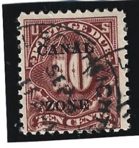 Canal Zone Scott #J14 Used 10c Postage Due O/P 2021 CV $50.00