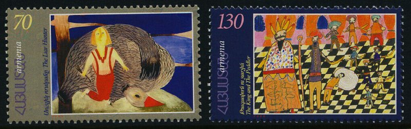 Armenia 608-9 MNH Fairy tales, The King & the Peddler, The Liar Hunter