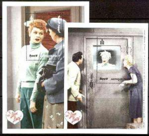 Mongolia 1999 Lucille Ball set of 2 perf souivenir sheets...