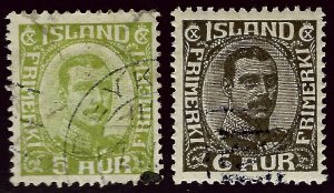 Iceland SC#111 & 113 Used F-VF...Worth a close look!!