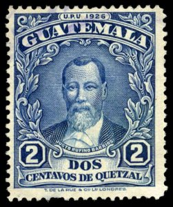 GUATEMALA Sc 235 USED - 1929 2c - J.R. Barrios