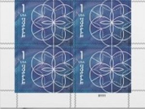 #5853 2024 Floral Geometry Plate Block/4 (After April 26) - MNH