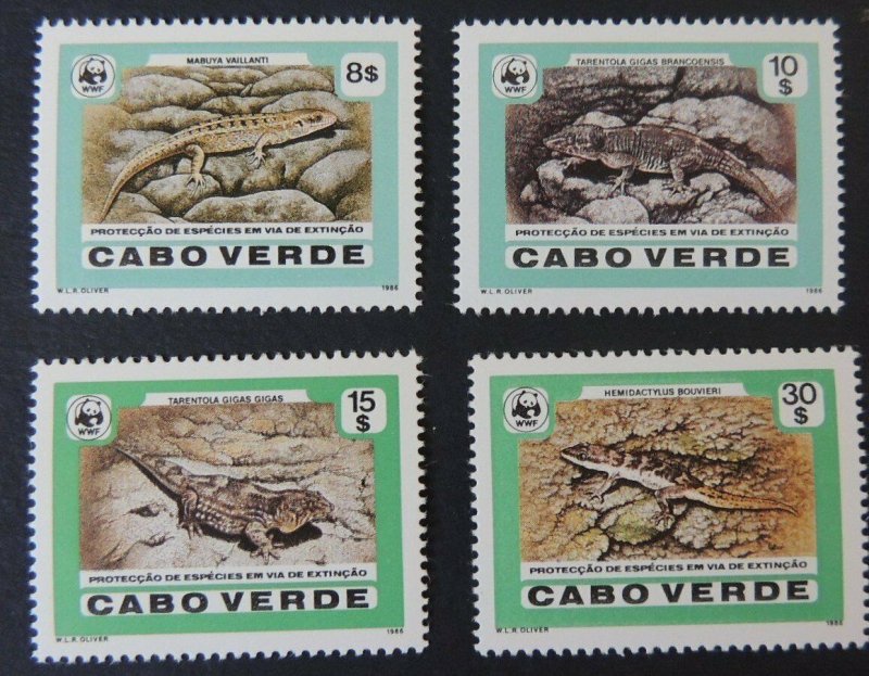 cape verde 1986 WWF desert island lizards geckos and skinks reptiles