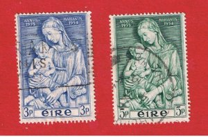 Ireland #151-152  VF used  Marian Year   Free S/H