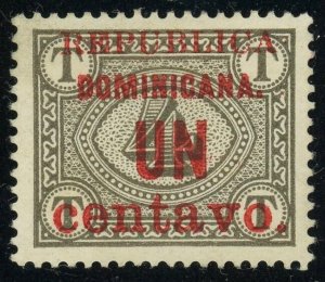 Dominican Republic #169 Overprint 1c Postage Stamp Latin America 1906 Mint LH