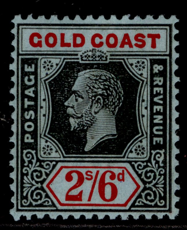 GOLD COAST GV SG97, 2s 6d black & red/blue, M MINT. Cat £16. 