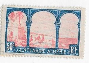 France #255  50c blue & rose red View of Algiers (U) CV$0.50