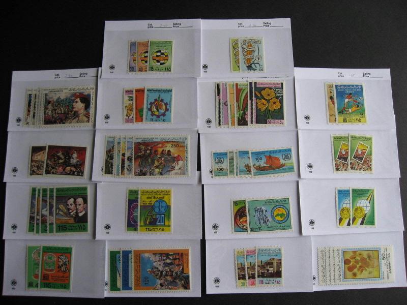 LIBYA 18 different MNH 1970s-80s era sets in sales cards, high catalogue value! 