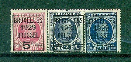 Belgium sc# 195-197 mng & mh cat value $.75