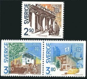 Sweden 1810-1812,MNH.Michel 1589-1591. EUROPE CEPT-1990.Post Offices,Museum.
