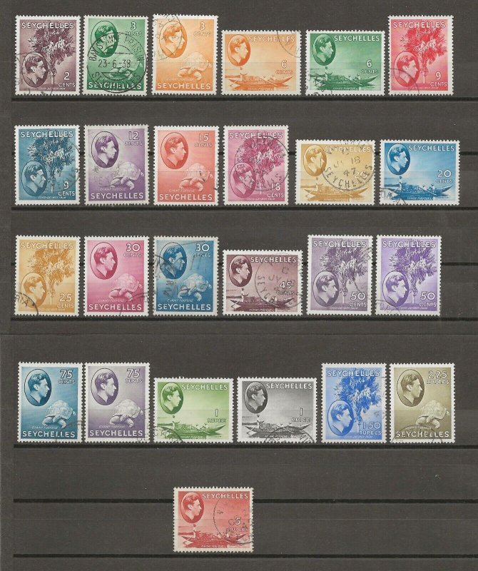 SEYCHELLES 1938/49 SG 135/49 USED Cat £275