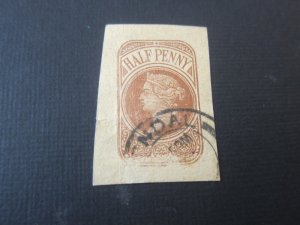 GB QV Postal Stationery Cutdown  Stock#19129