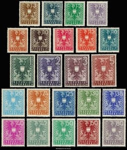 Austria Scott 432-454 Mint never hinged.