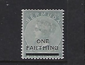 BERMUDA SCOTT #26 1901 1f ON 1SH SURCHARGE-  MINT LIGHT HINGED