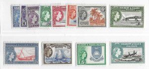 GILBERT & ELLICE ISLANDS 1956 S.G. 64-75 MINT NEVER HINGED SET OF 12