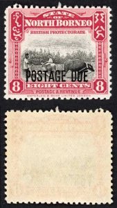 North Borneo SGD81 8c Post Due opt at foot U/M  Cat 9++ pounds