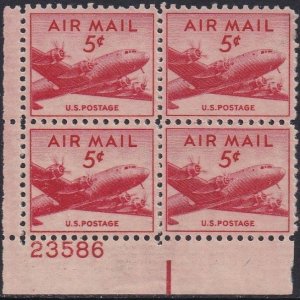 C33 Transport Plane Plate Block MNH