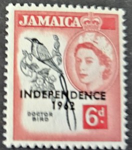 Jamaica 1962 SG186 MNH  6d. independence overprint