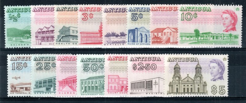Antigua 1966-70 Eigenschaften to $5 (Weniger 75c) Sg 180-95 192) Mlh /MH