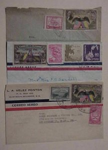 ECUADOR  3  COVERS  1930's TO USA